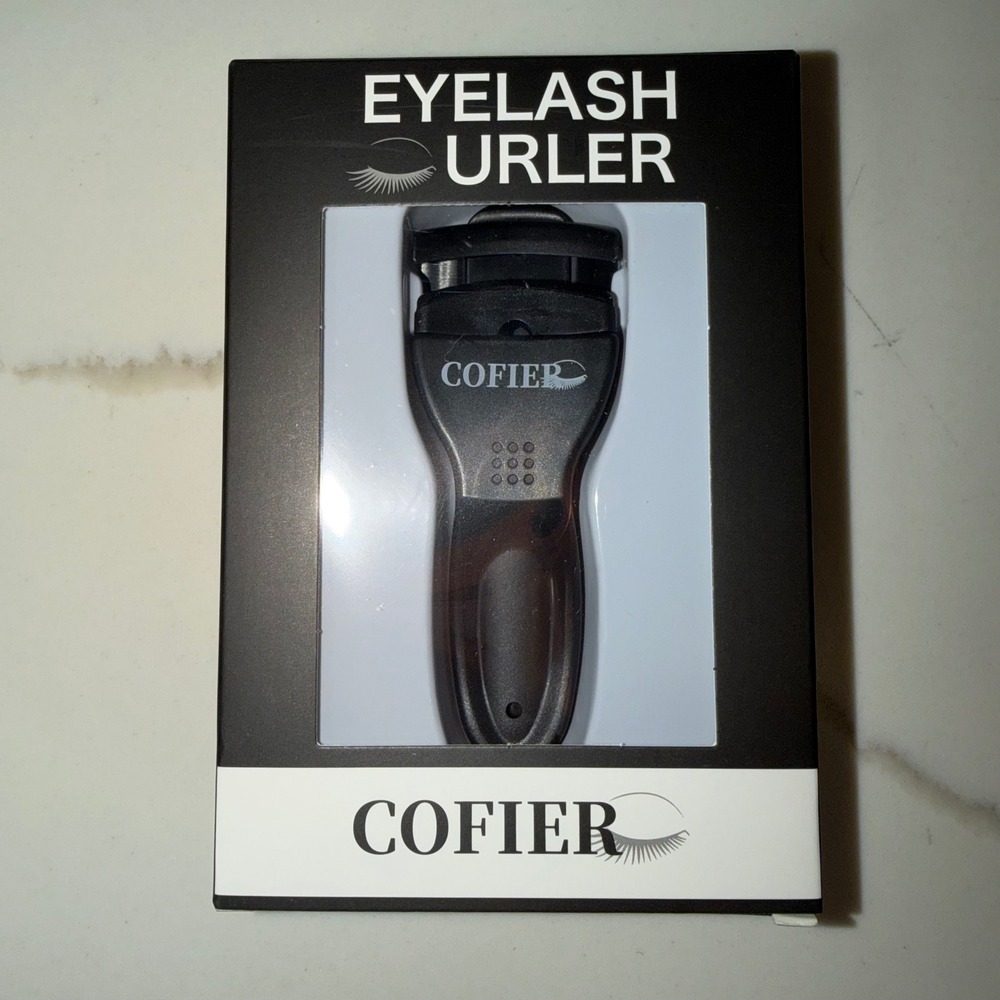 Cofier Eyelash Curler Black Ergonomic Professional Eye Makeup Tool New